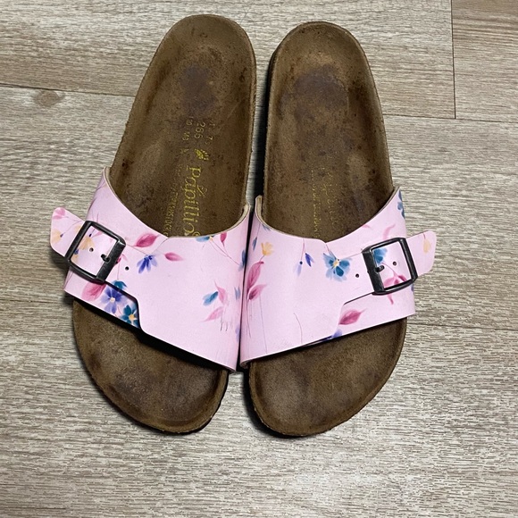 PAPILLIO BY BIRKENSTOCK PINK FLORAL SLIDES SIZE 10 (41) - Picture 2 of 9